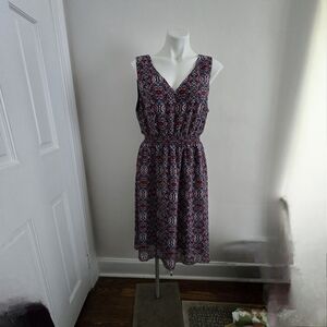 INC International Concepts Multicolor Patterned Midi Dress